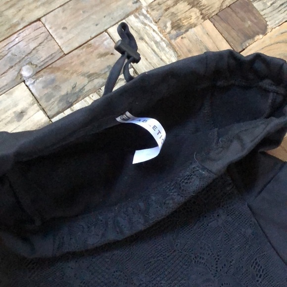Fabletics black lace pullover funnel neck sweater - Picture 7 of 9